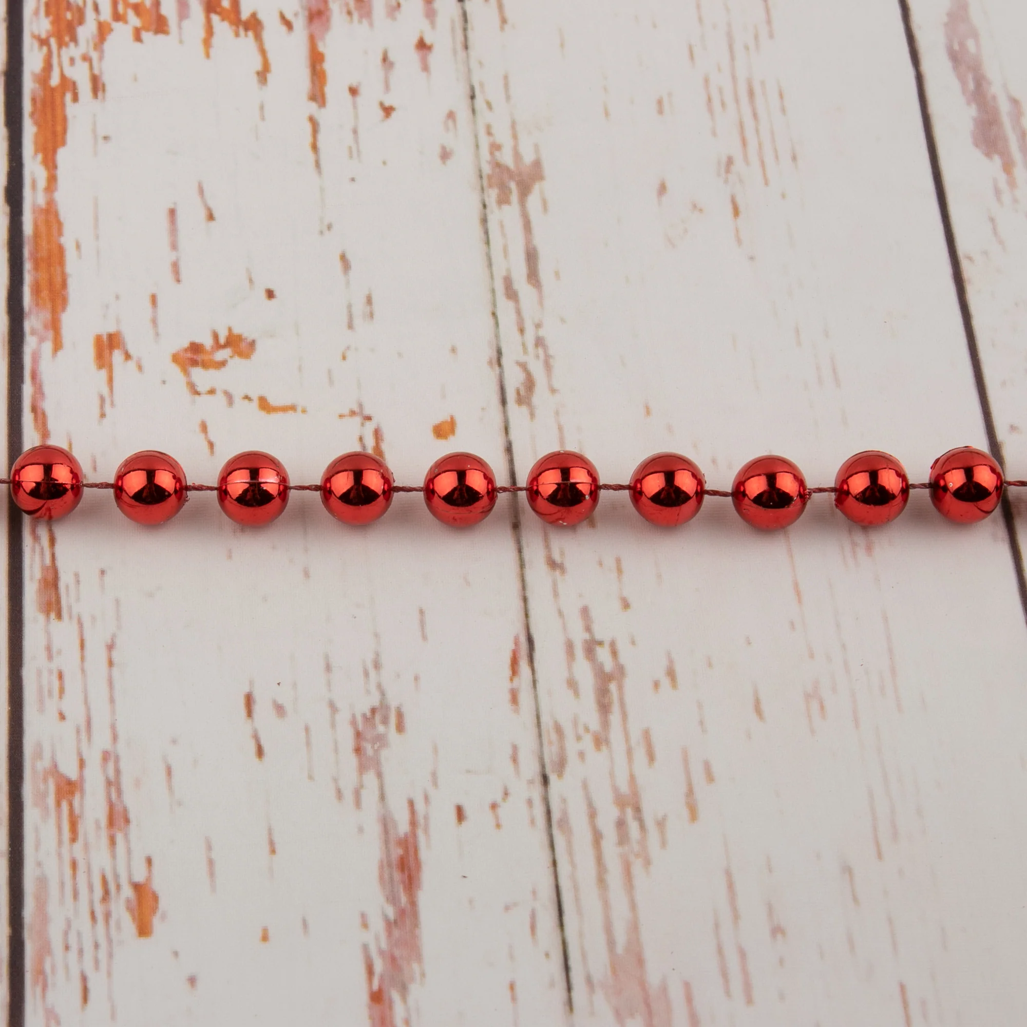 10mm Plastic Beads - Red