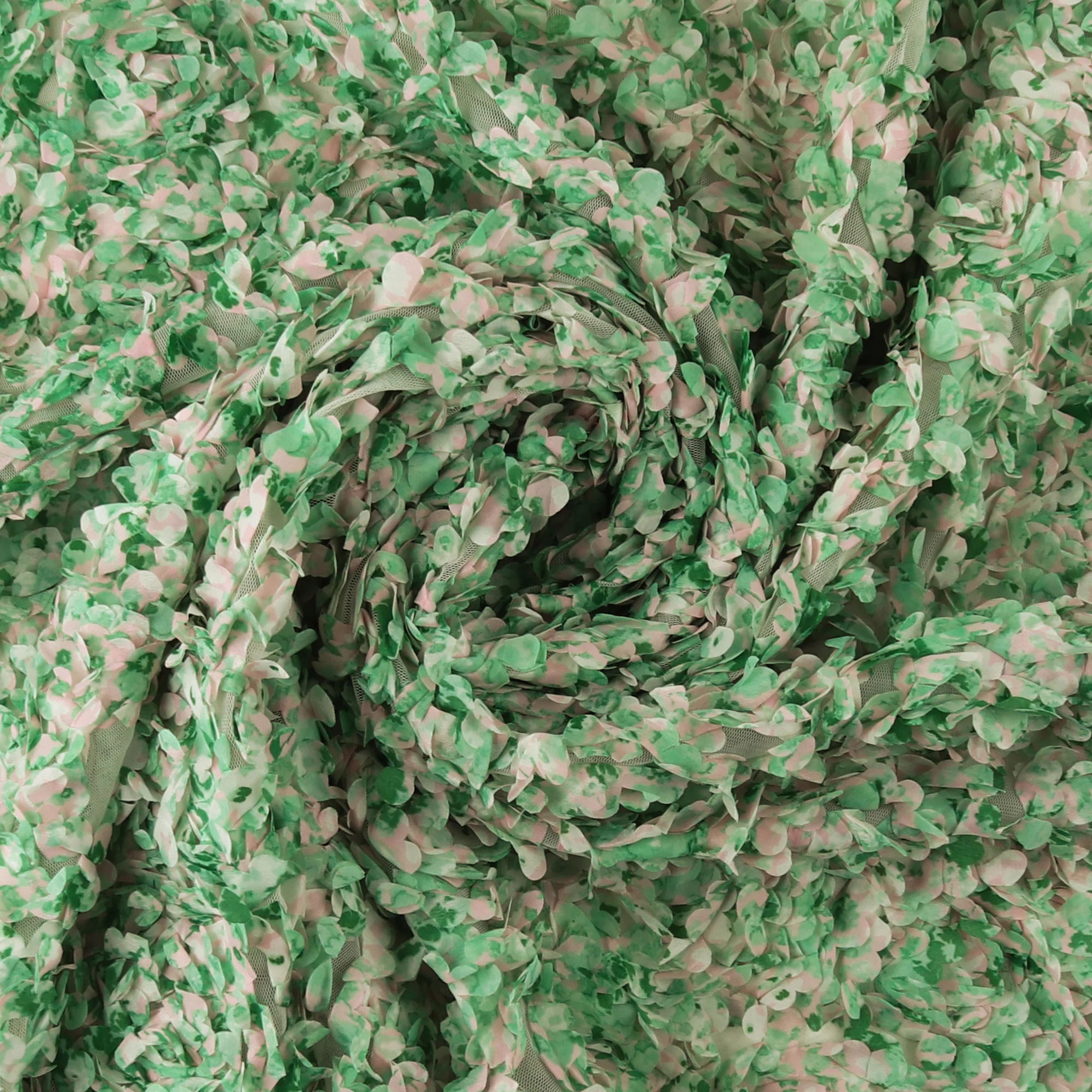 3D Embroidered Mesh - SOCIALITE - 007 - Green - Image 2