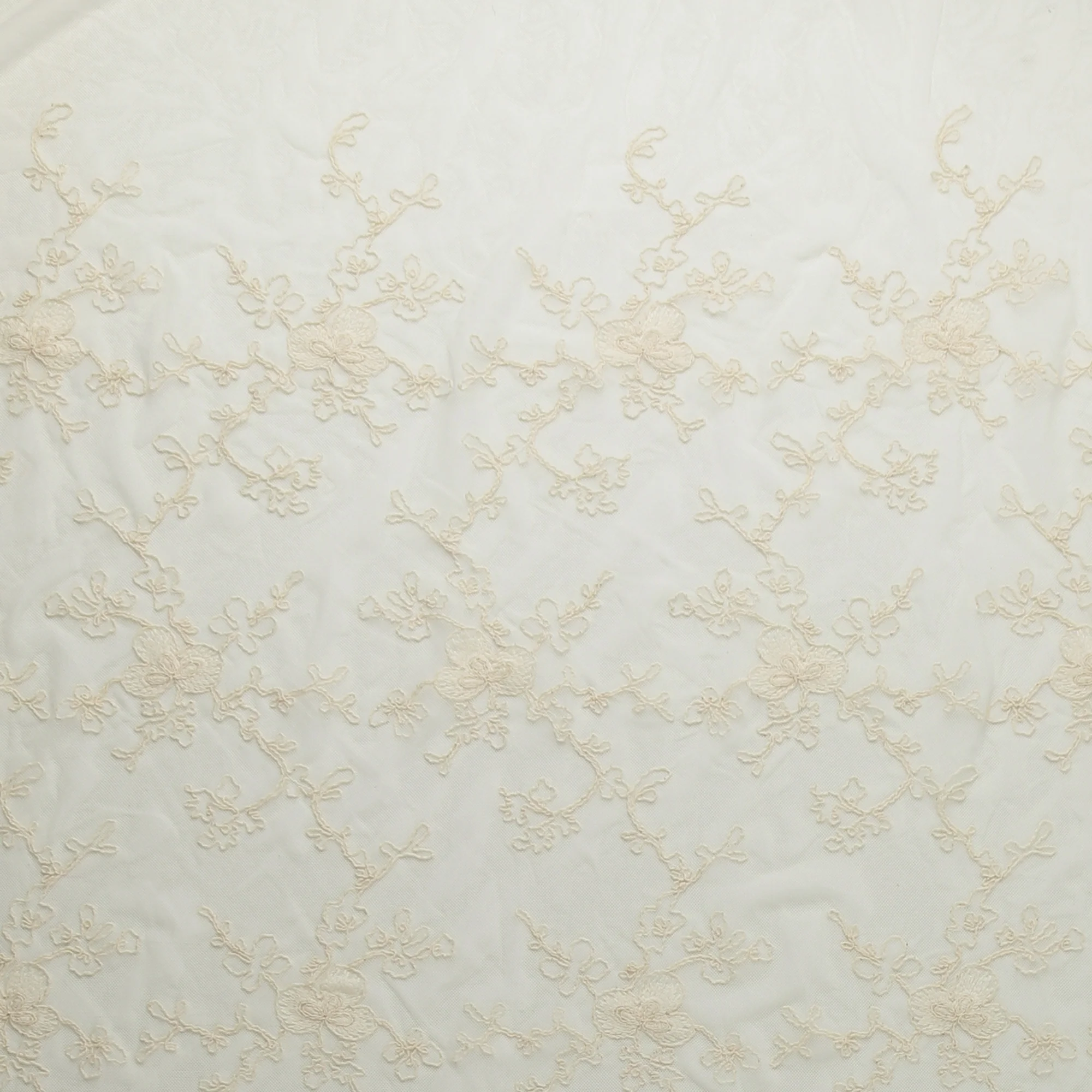 Embroidered Mesh - SOCIALITE - 013 - Soft Banana
