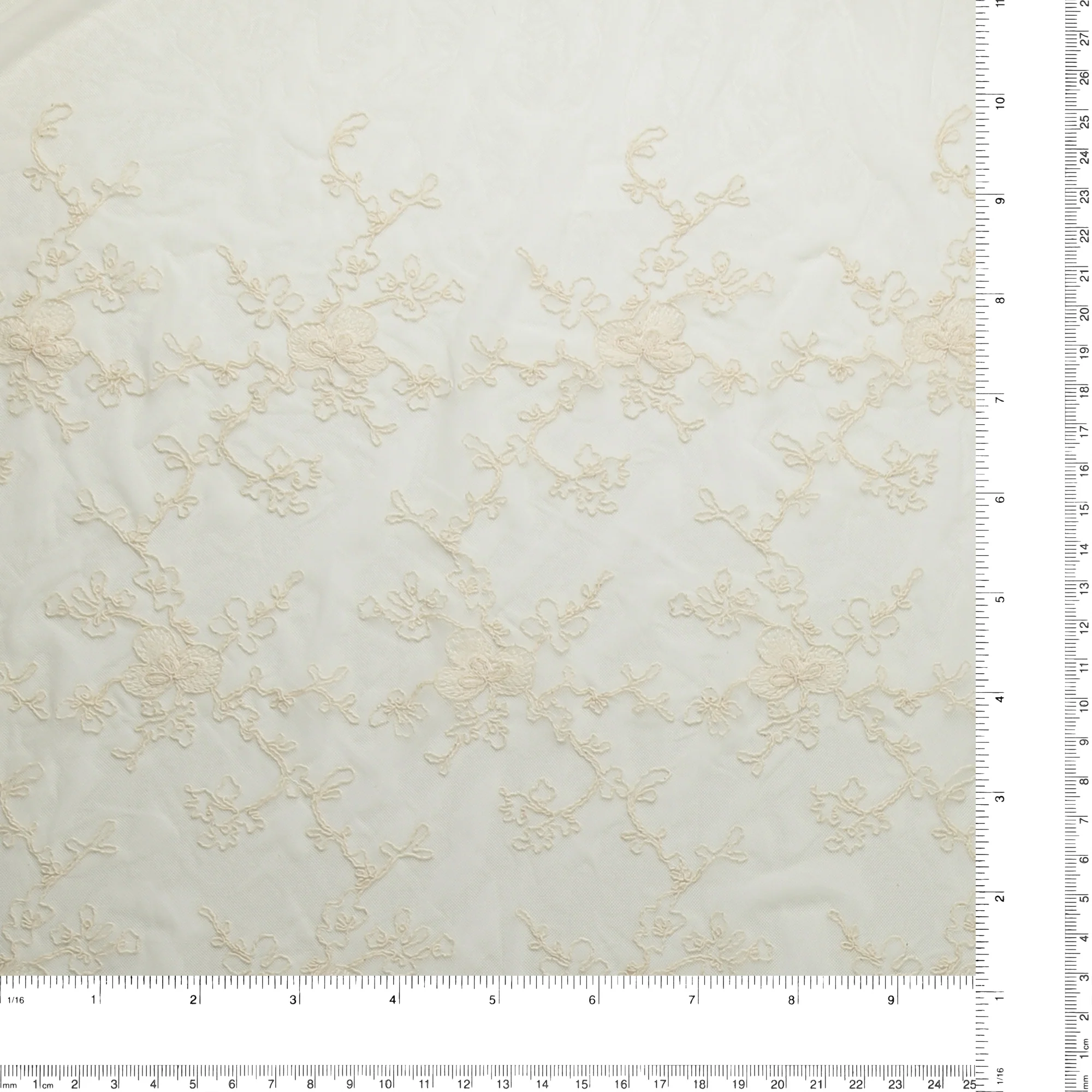 Embroidered Mesh - SOCIALITE - 013 - Soft Banana - Image 3