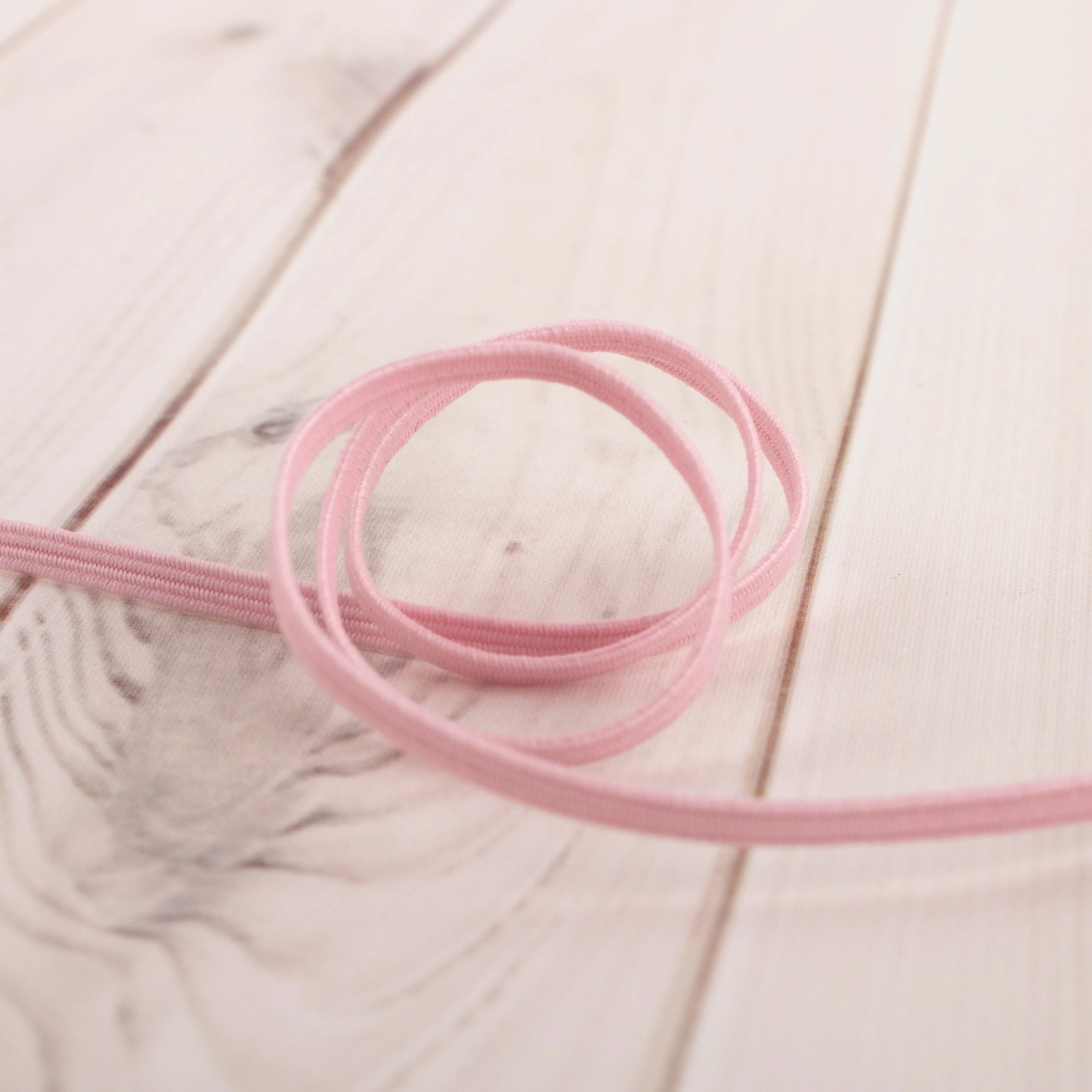 3mm braided elastic - LIGHT PINK - Image 2