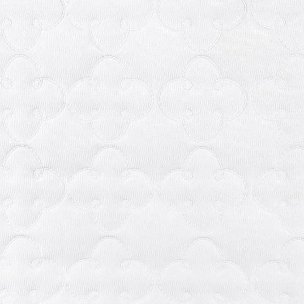 9 x 9 inch Home Decor Fabric - Utility - Quilted plain vinyl - White