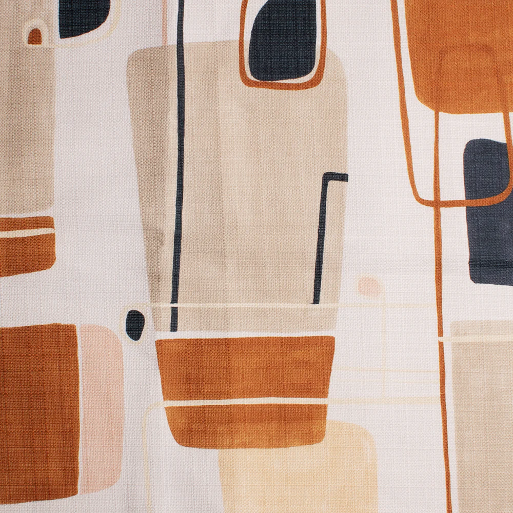 9 x 9 inch Home Decor Fabric - Bianca Collection - Geo - Rust