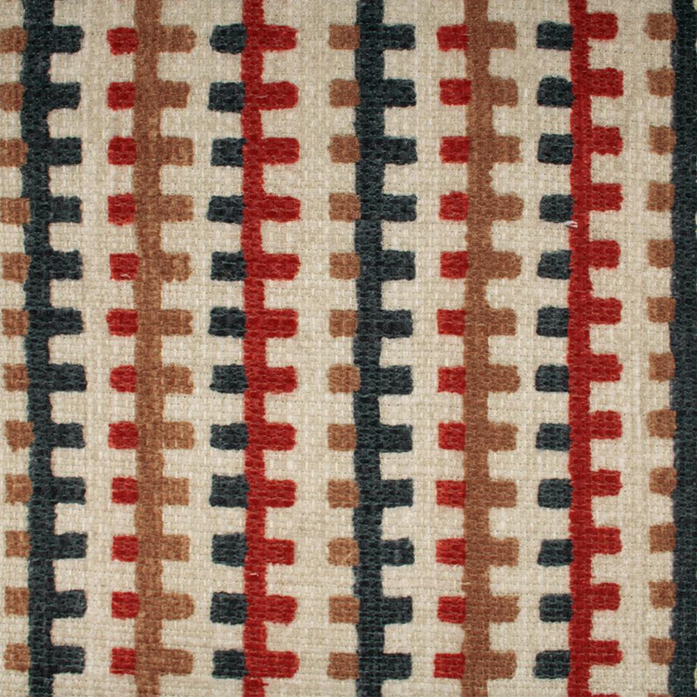 9 x 9 inch Home Decor Fabric - Bianca Collection - Rick Rack - Burgundy