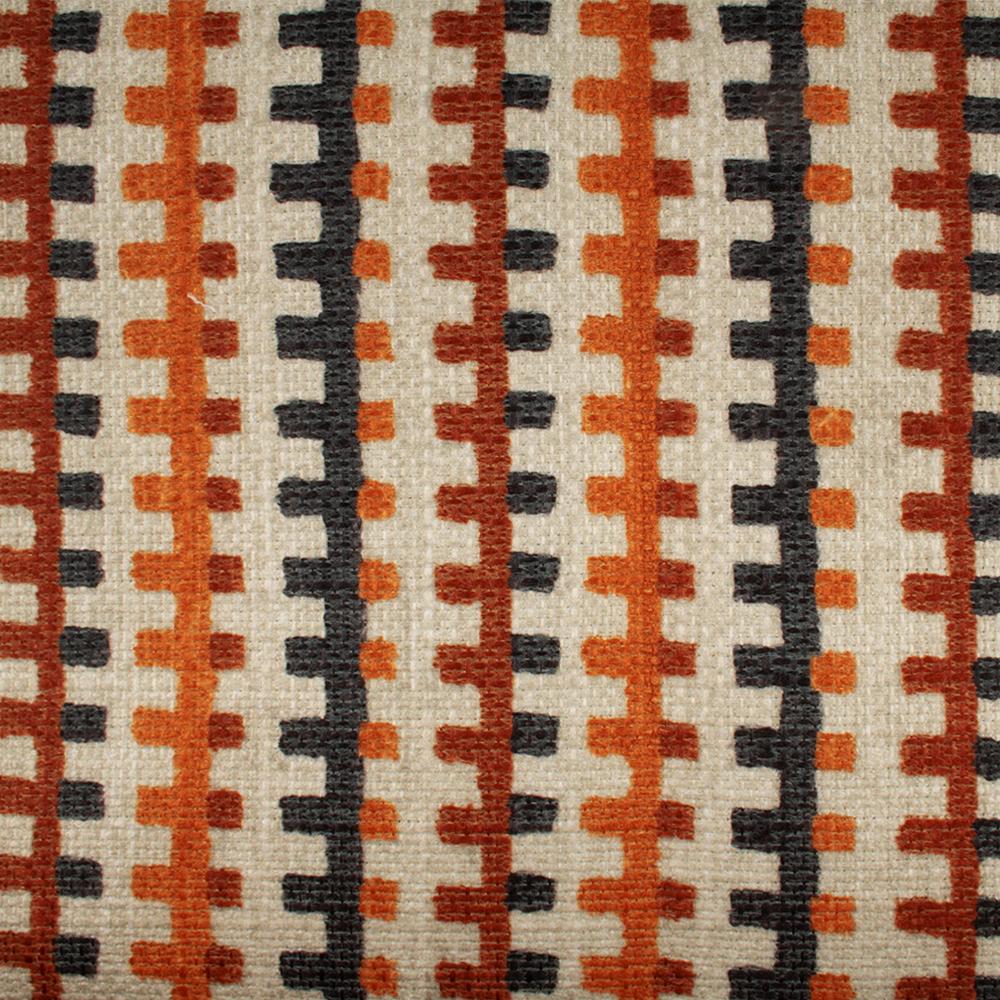 9 x 9 inch Home Decor Fabric - Bianca Collection - Rick Rack - Rust