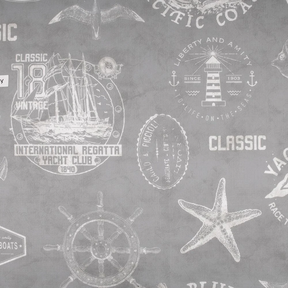 9 x 9 inch Home Decor Fabric - Bianca Collection - Marina - Grey