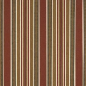 9 x 9 inch Home decor fabric Swatch - Sunbrella Awnings and Marines Stripes 46″ Eastland Redwood