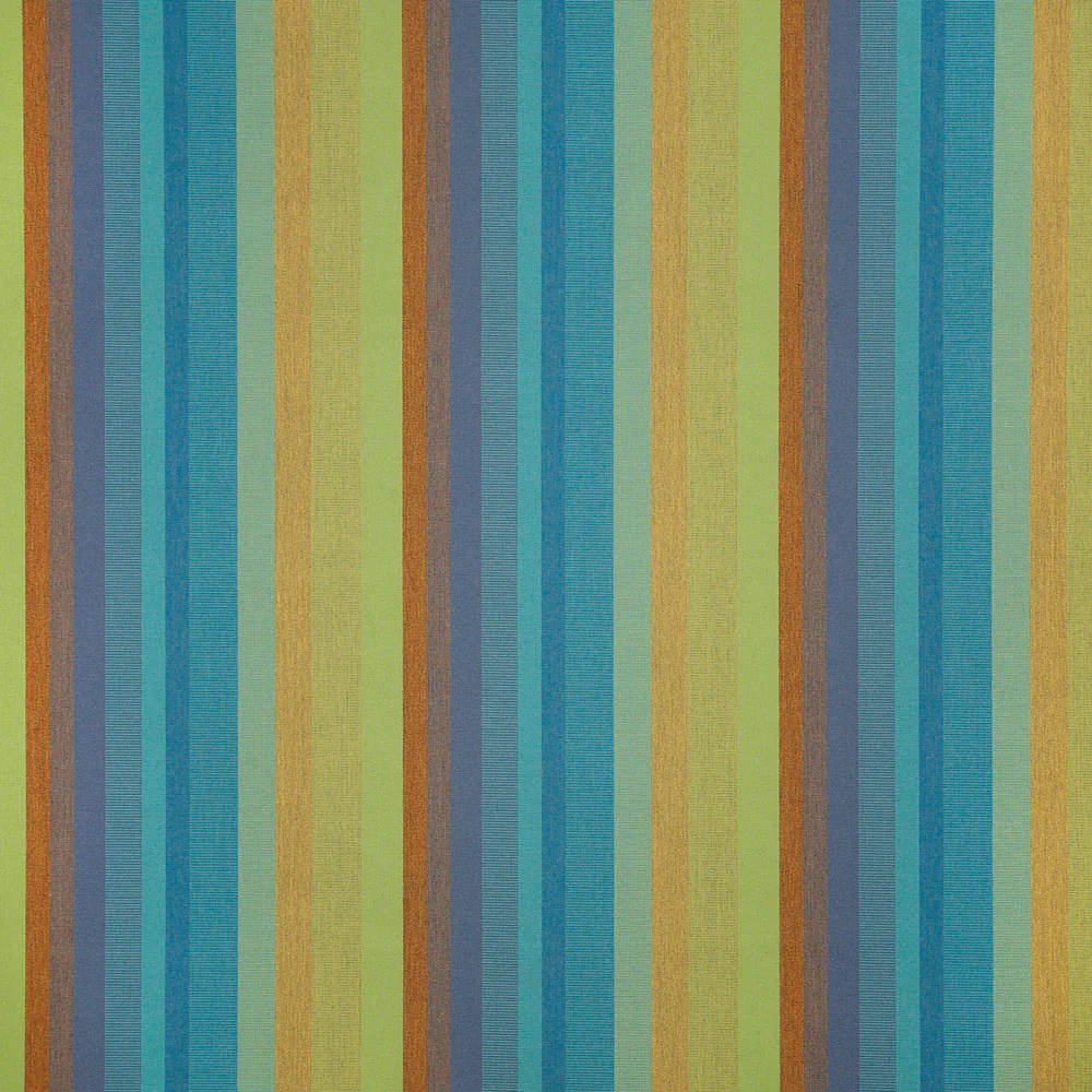 9 x 9 inch Home decor fabric Swatch - Sunbrella Furniture Astoria 56096-0000 Lagoon (Stripe)