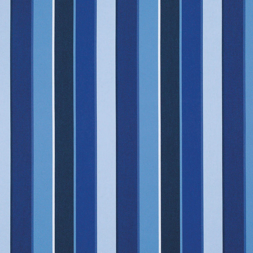 9 x 9 inch Home decor fabric Swatch - Sunbrella Furniture Stripe Milano 56080-0000 Cobalt