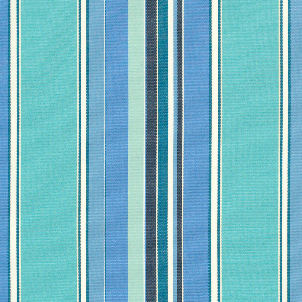 9 x 9 inch Home decor fabric Swatch - Sunbrella Furniture Stripes Dolce 56001 Oasis