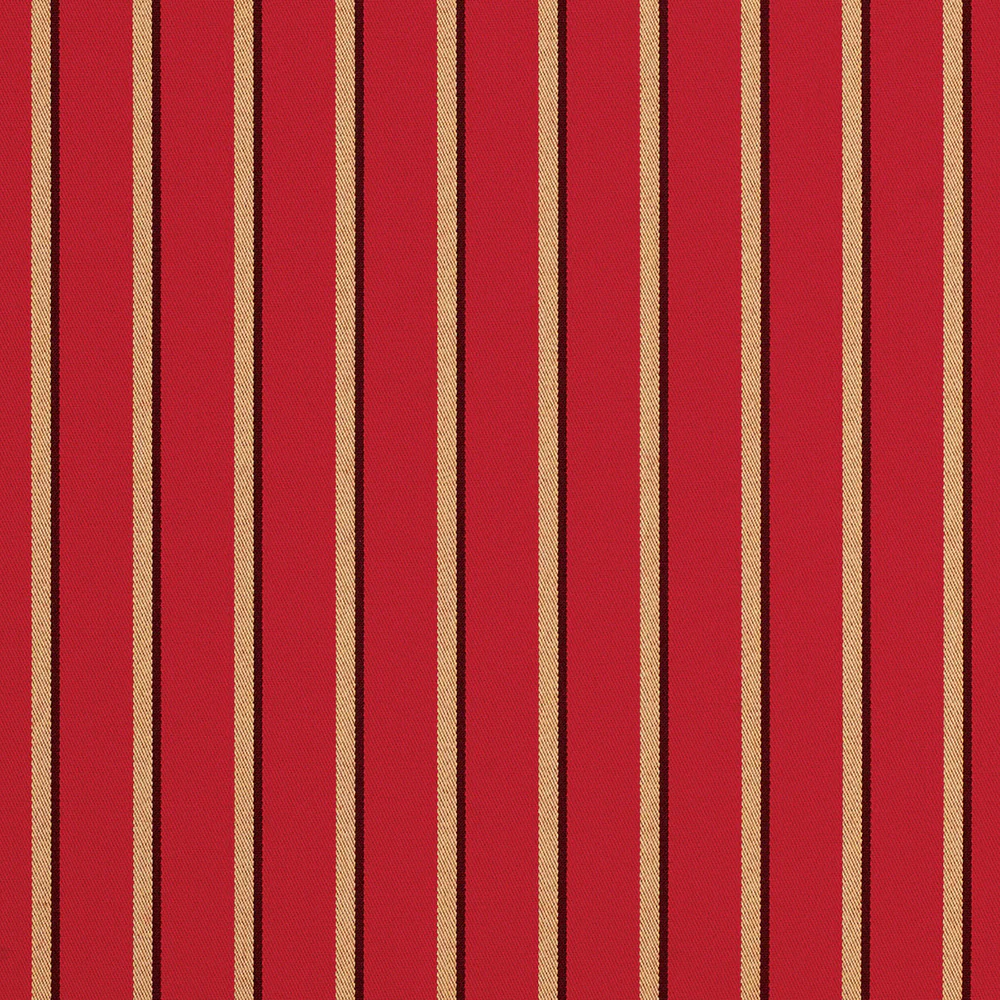 9 x 9 inch Home decor fabric Swatch - Sunbrella Furniture Stripes Harwood 5603 Crimson