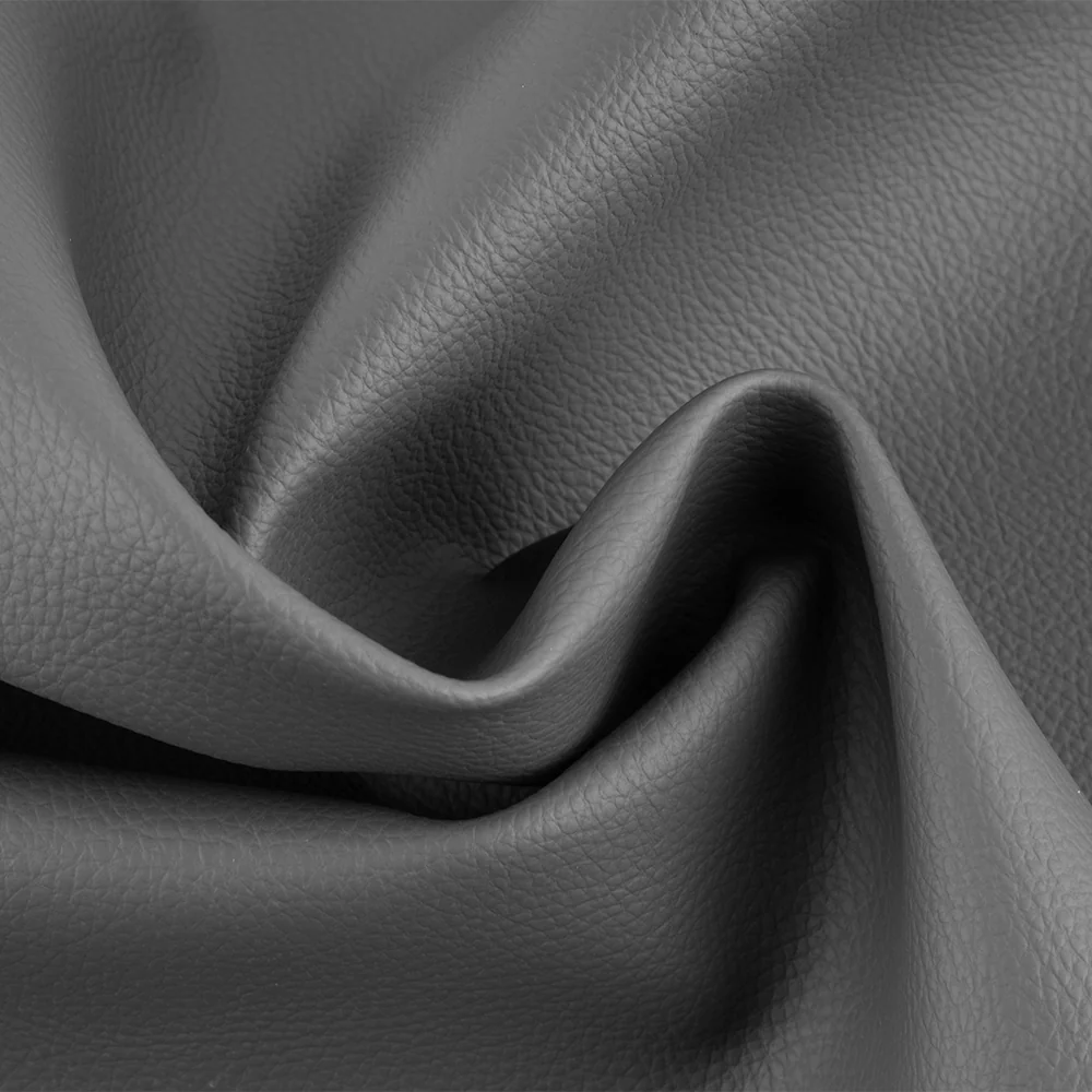 9 x 9 inch Home Decor Fabric - Utility - Premium Leather Look - Pewter - Image 2