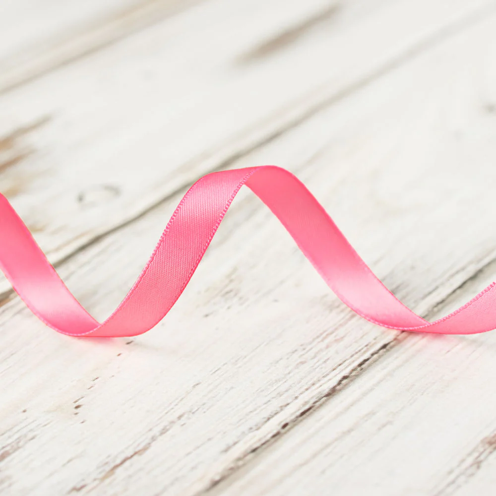 9mm Double Faced Satin Ribbon - Medium Pink