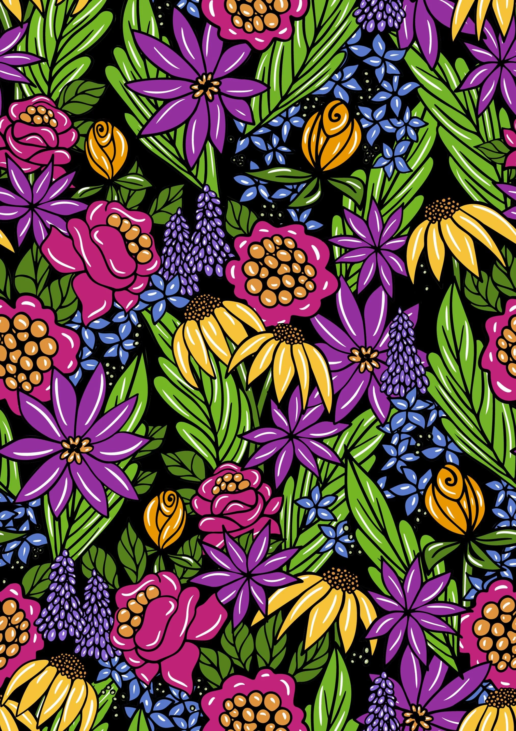 Accent Wall Flowers8x8 Sample.
