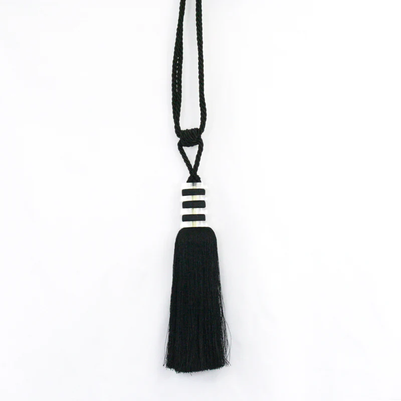 Acrylic tie back 31 inch - Black - Image 2