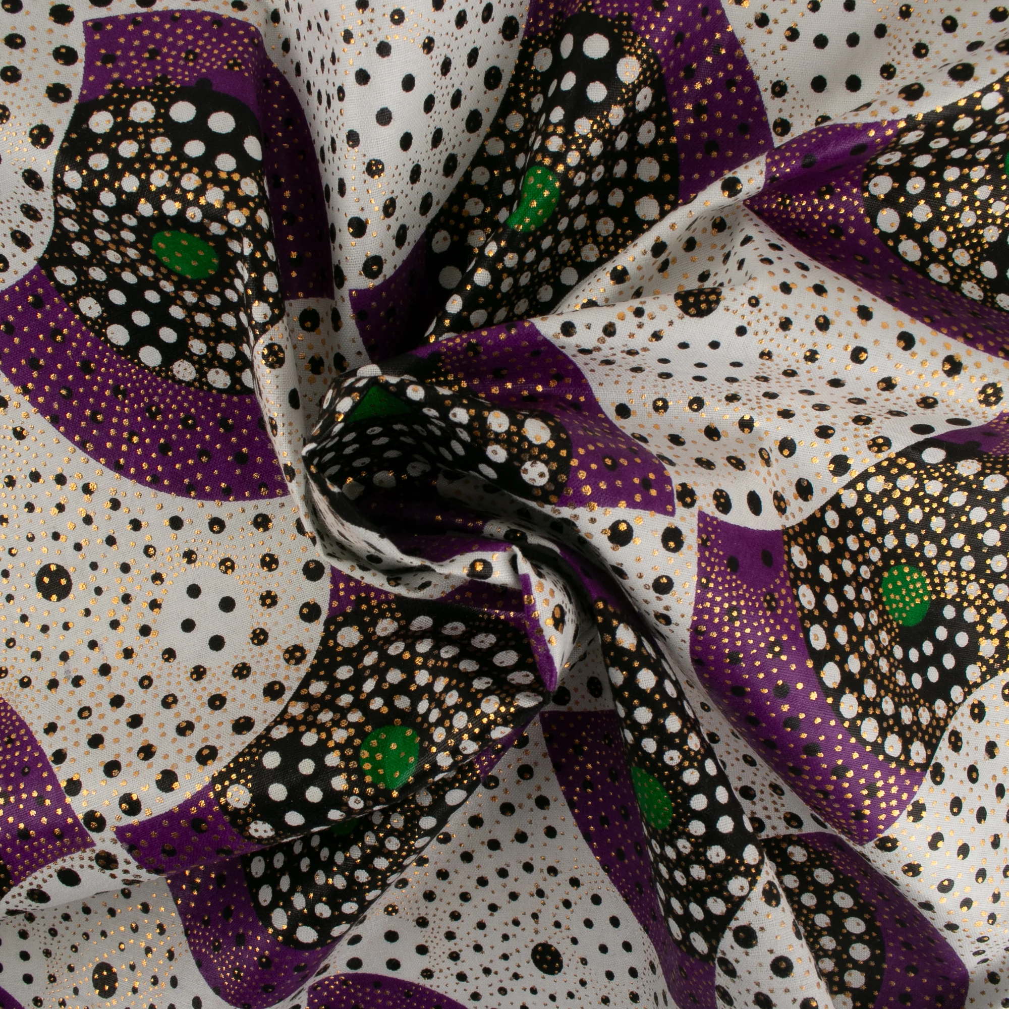 African Metallic Print - Abstract - Purple - Image 2