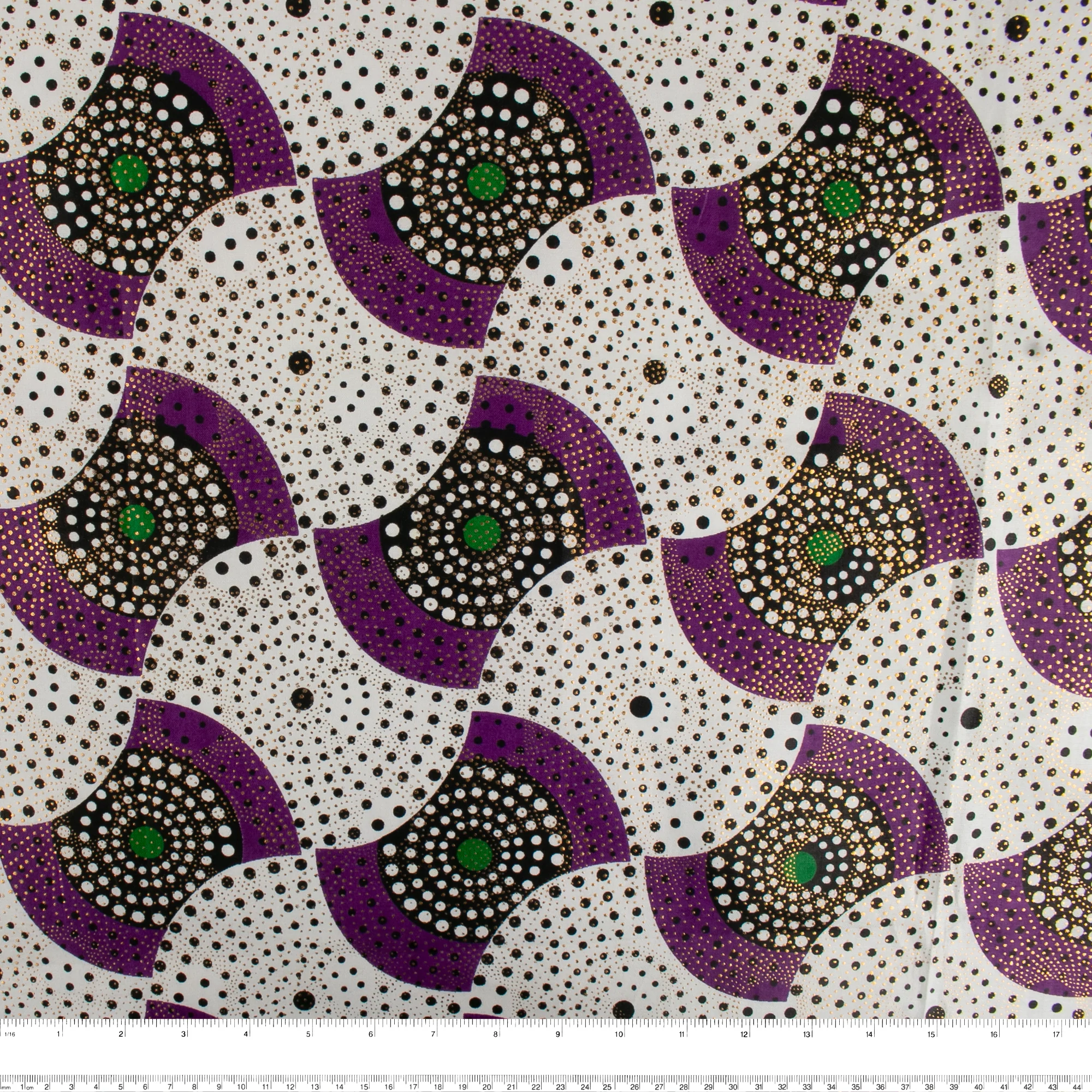 African Metallic Print - Abstract - Purple - Image 3