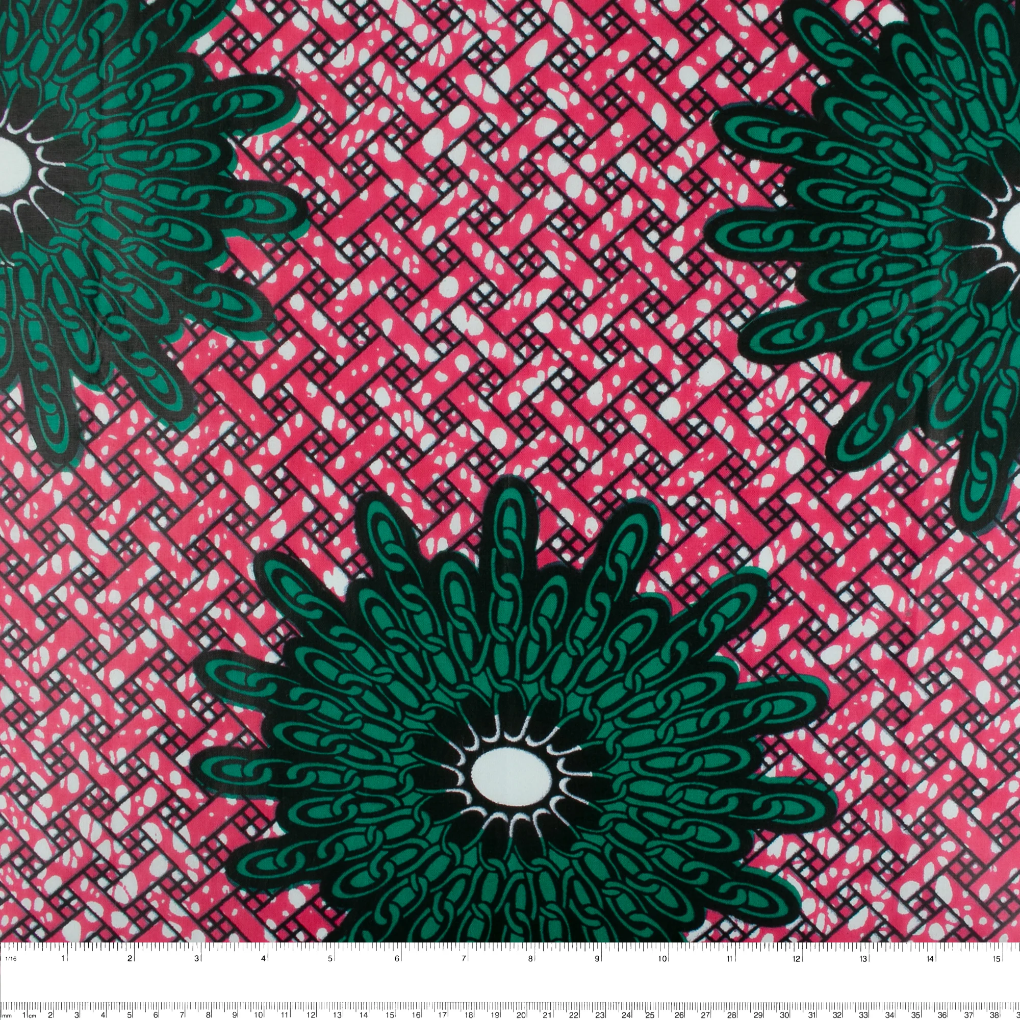 African Print - Trellis - Hot pink - Image 3