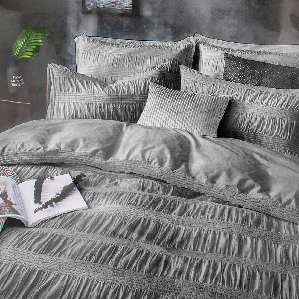Alice - 3 pc Duvet cover - Grey