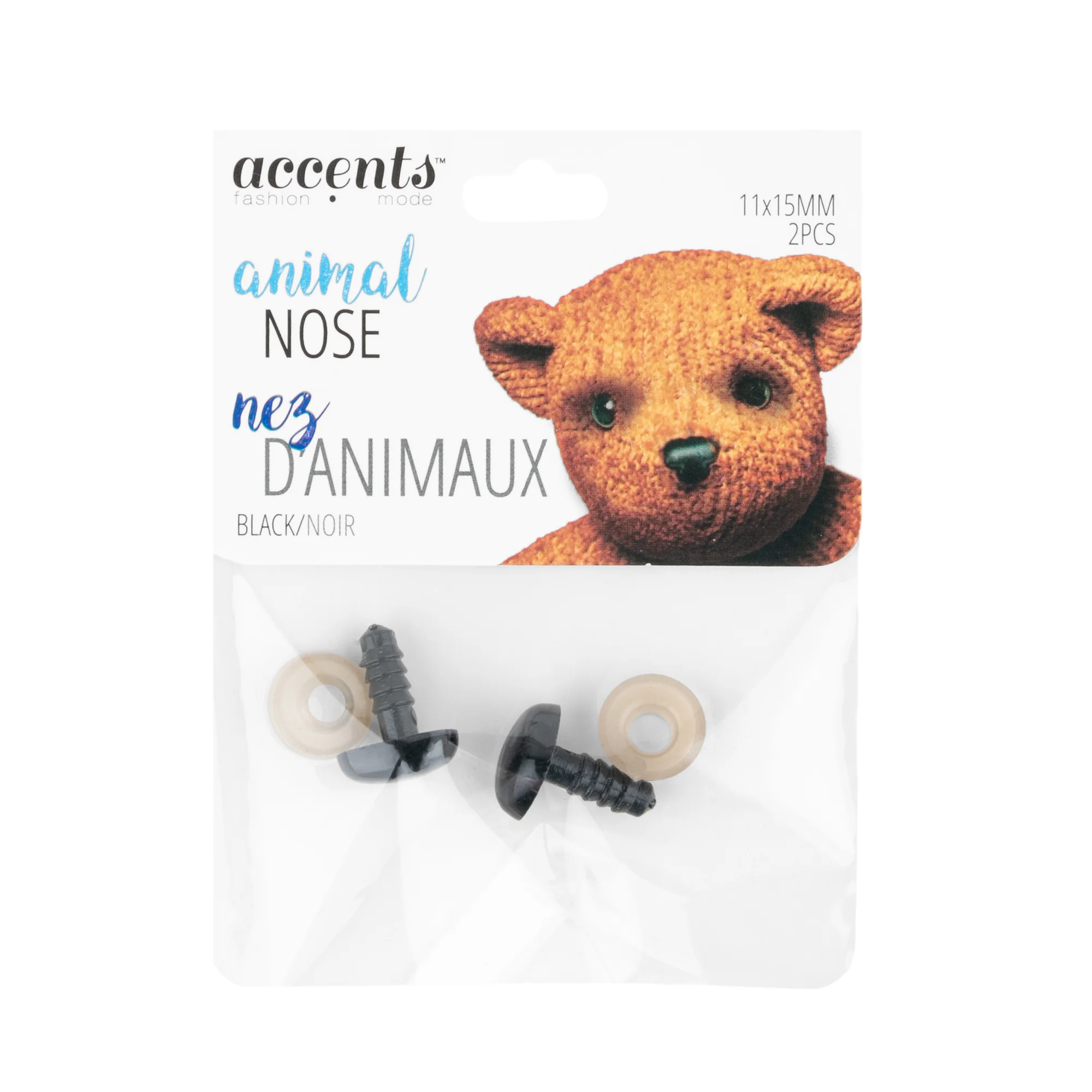 Animal Nose 11mm x 15mm - Black