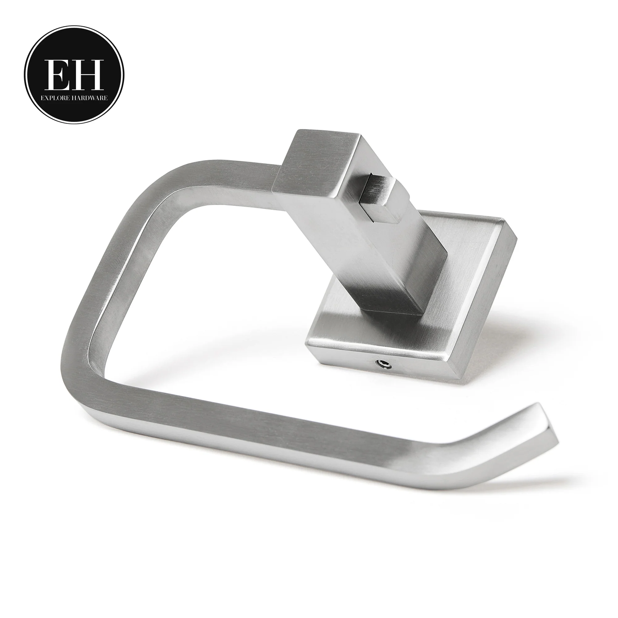 Annabel - Round Toilet Paper Holder - Satin Silver