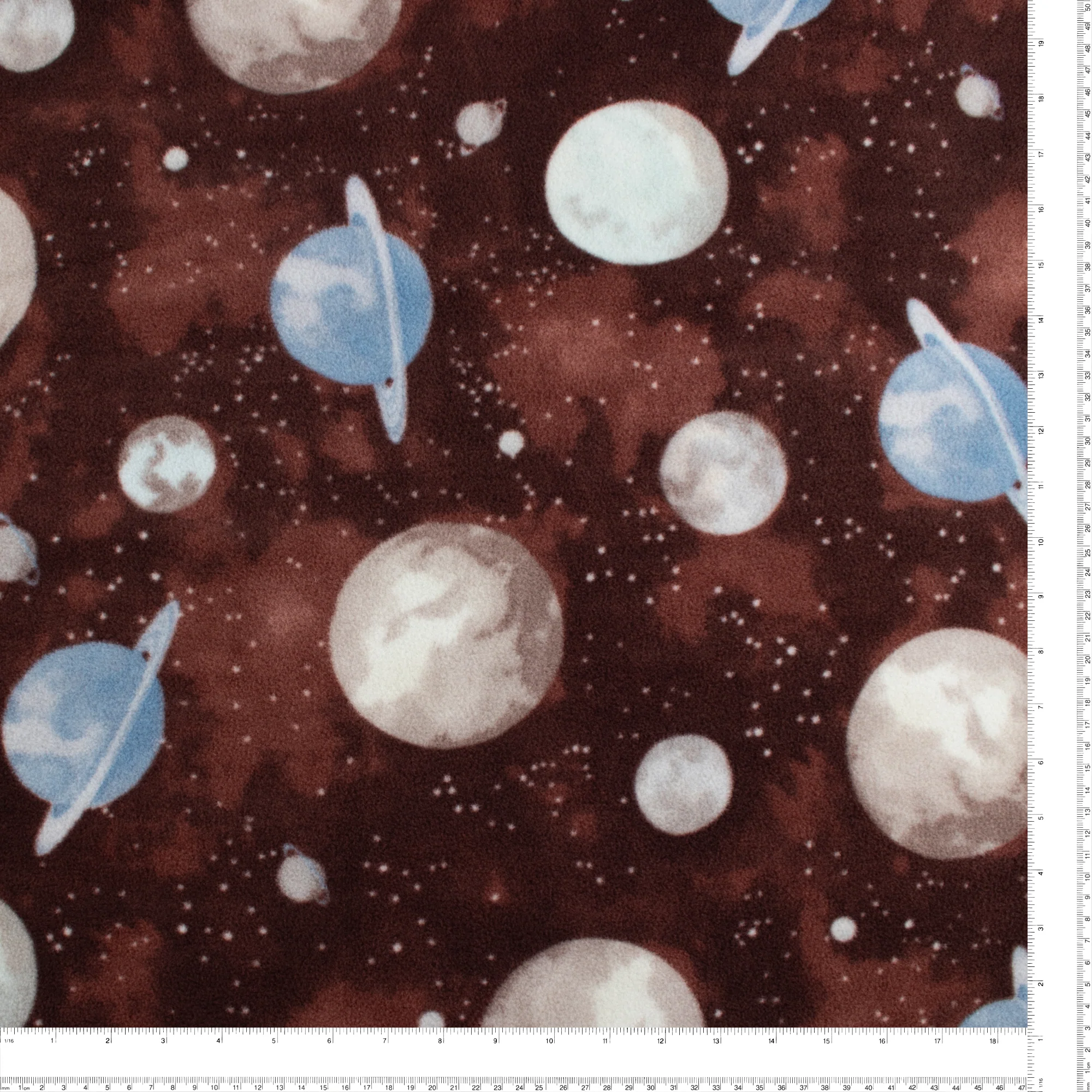 Anti Pill Fleece Print - MONTANA - 015 - Brown - Image 3