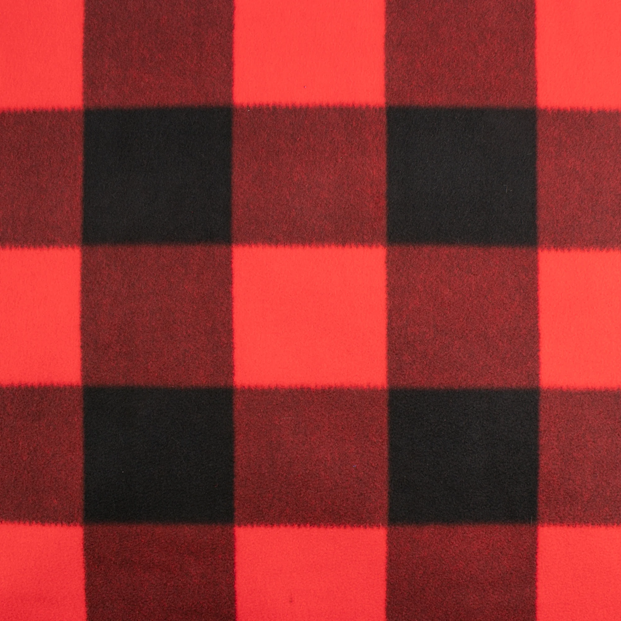 Anti-Pill Fleece Print - OUTBACK - Buffalo plaid - Red