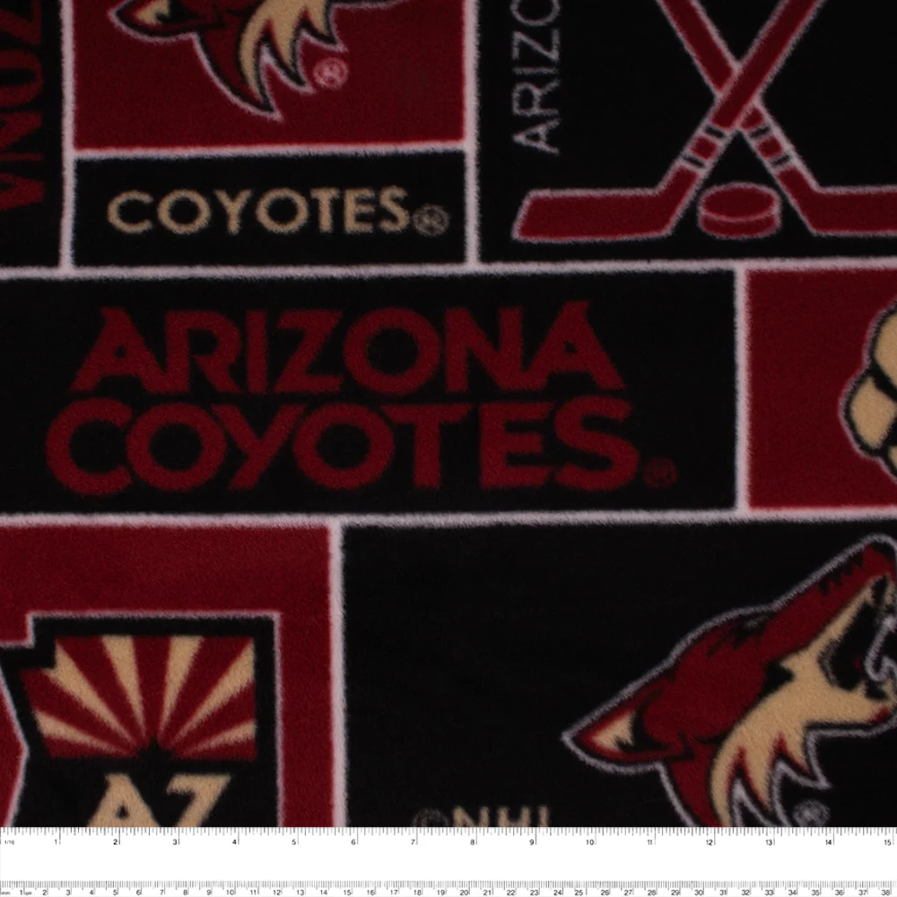Arizona Coyotes - NHL Fleece Print - Squares - Image 3