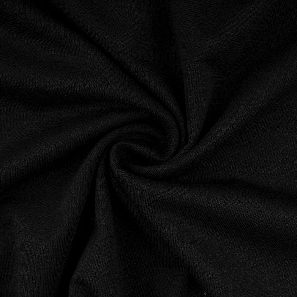 Novelty Black Knit - Solid - Black 4 - Image 2