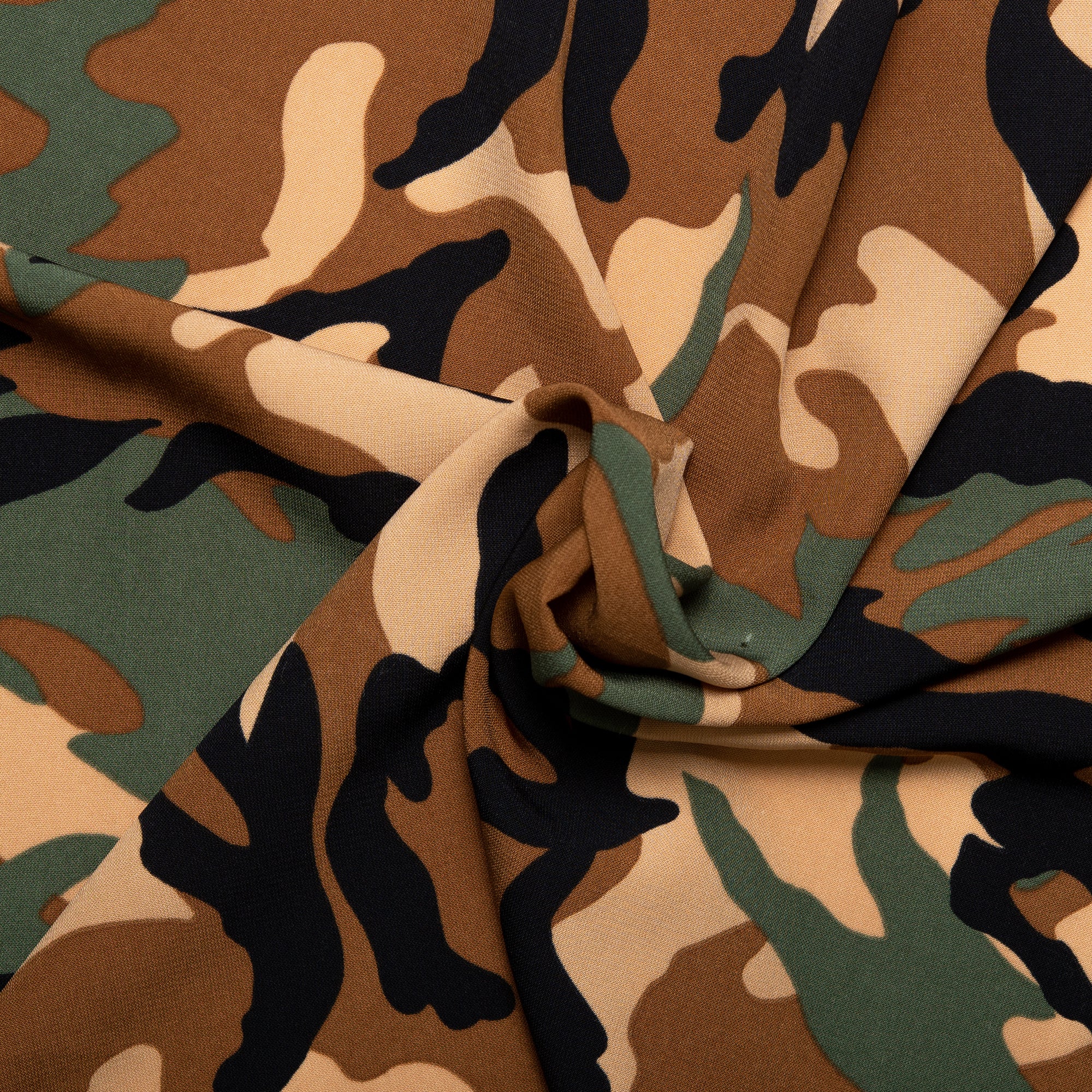 Assorted Polyester Print - Camouflage - Brown Mix - Image 2