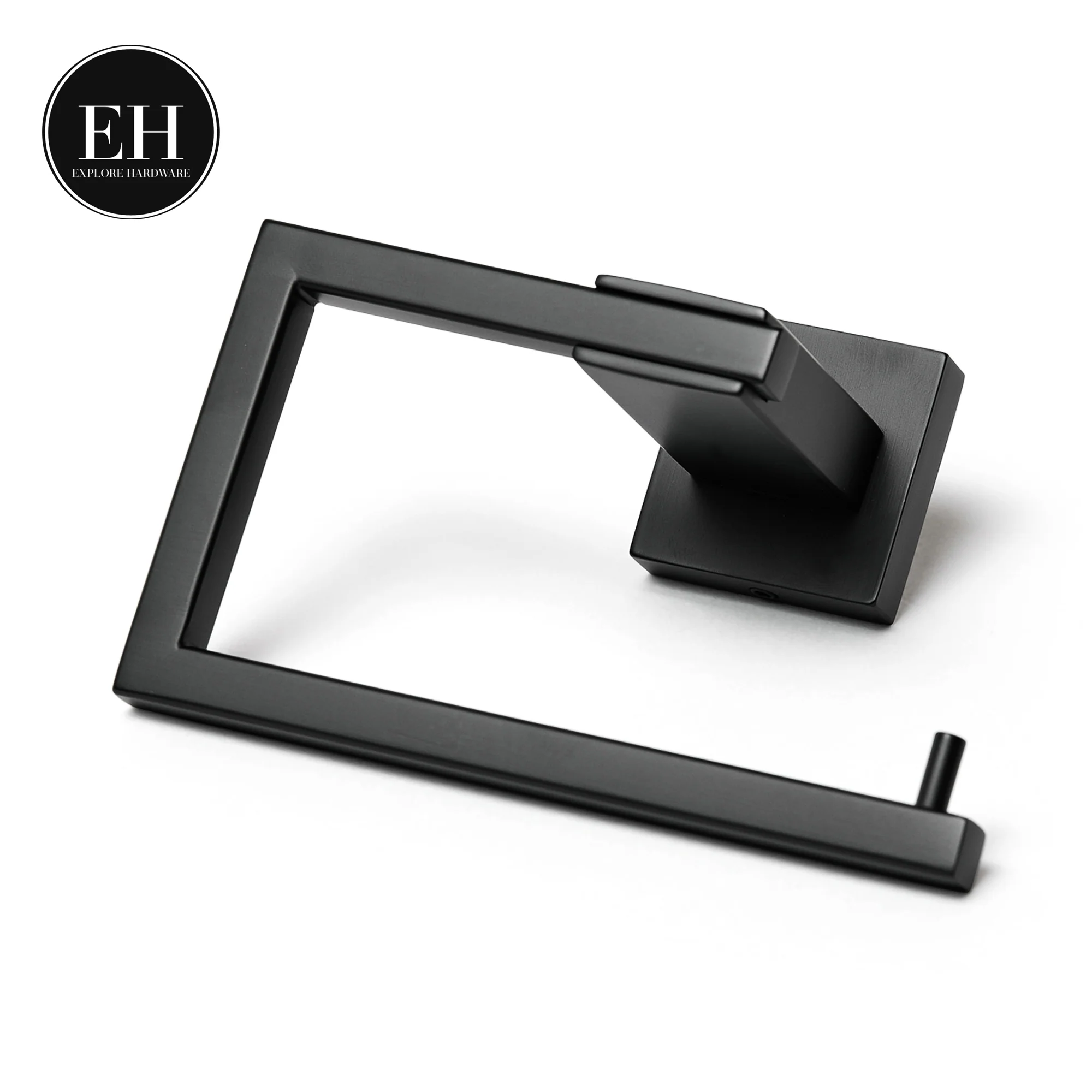 Aurora Square Toilet Paper Holder - Matte Black