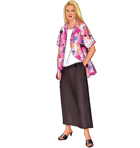 B3039 Women's/Women's Petite Shirt, Top, Tunic, Dress, Skirt & Pants (Size: 28W-30W-32W) - Image 2