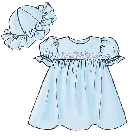 B4110 Infants' Dress, Panties, Jumpsuit and Hat (size: All Sizes In One Envelope) - Image 2