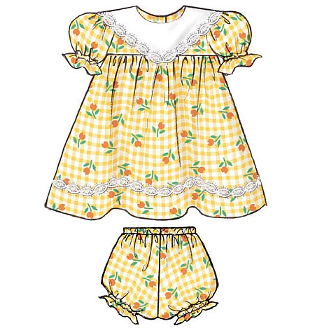 B4110 Infants' Dress, Panties, Jumpsuit and Hat (size: All Sizes In One Envelope) - Image 3