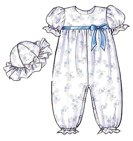 B4110 Infants' Dress, Panties, Jumpsuit and Hat (size: All Sizes In One Envelope) - Image 4