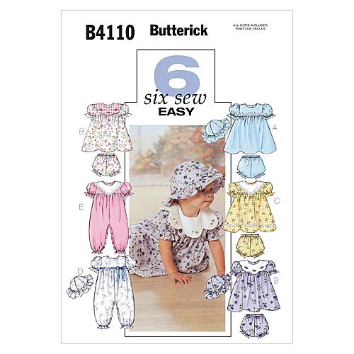 B4110 Infants' Dress, Panties, Jumpsuit and Hat (size: All Sizes In One Envelope) - Image 6