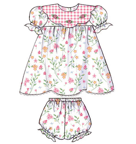 B4110 Infants' Dress, Panties, Jumpsuit and Hat (size: All Sizes In One Envelope) - Image 8