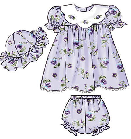 B4110 Infants' Dress, Panties, Jumpsuit and Hat (size: All Sizes In One Envelope) - Image 9