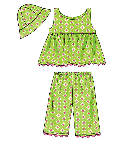 B5017 Infants' Top, Dress, Panties, Shorts, Pants and Hat (size: All Sizes In One Envelope) - Image 4