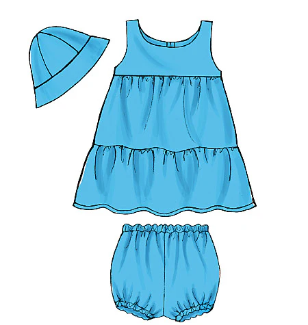 B5017 Infants' Top, Dress, Panties, Shorts, Pants and Hat (size: All Sizes In One Envelope) - Image 7