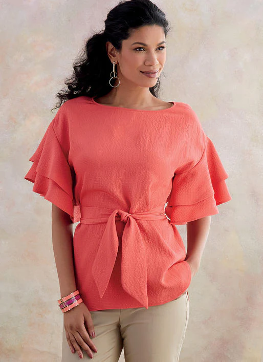 B6685 Misses' Top and Sash (Size: L(16-18) - XL(20-22) - XXL(24-26)) - Image 2