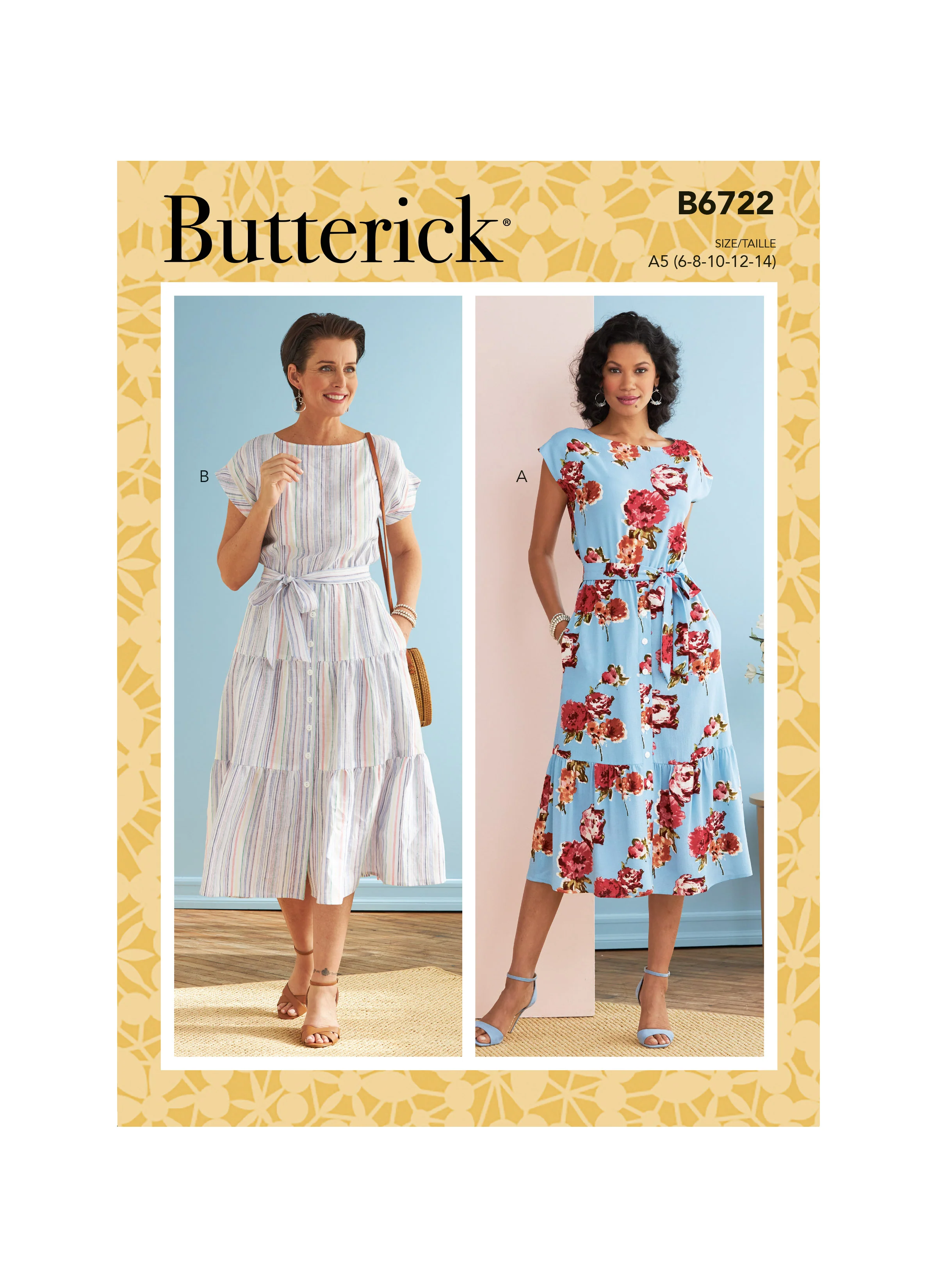 B6722 Misses' Dresses (Size: 14-16-18-20-22)