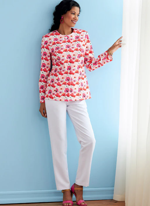 B6740 Misses' Jacket, Coat, Top & Pants (Size: 16-18-20-22-24) - Image 2