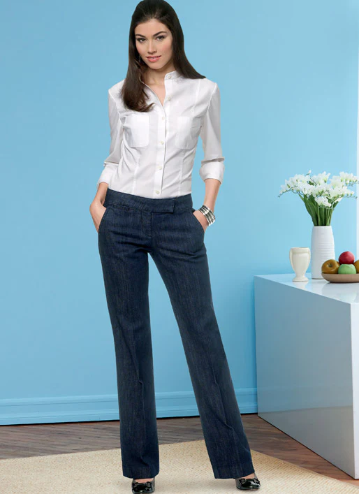 B6800 Misses' Four-Pocket Jeans & Trousers (Size: 16-18-20-22) - Image 2