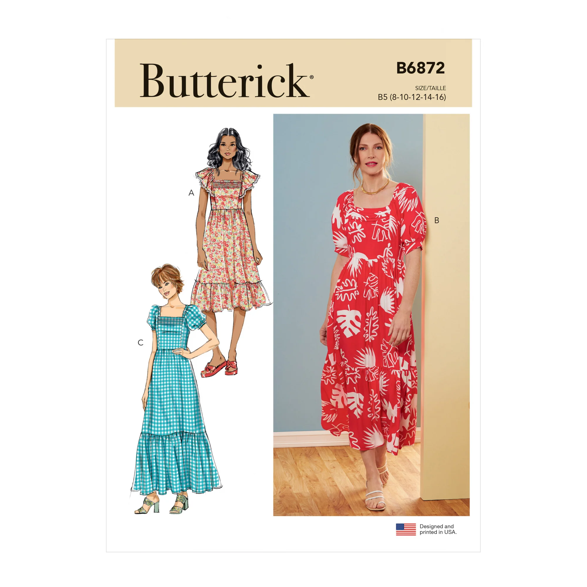 B6872 Misses' Dress