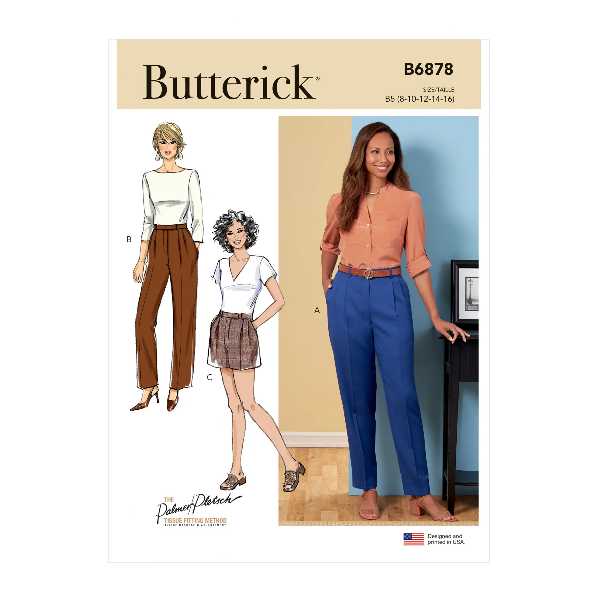 B6878 Palmer Pletsch Misses' Trousers and Shorts (16-18-20-22-24)
