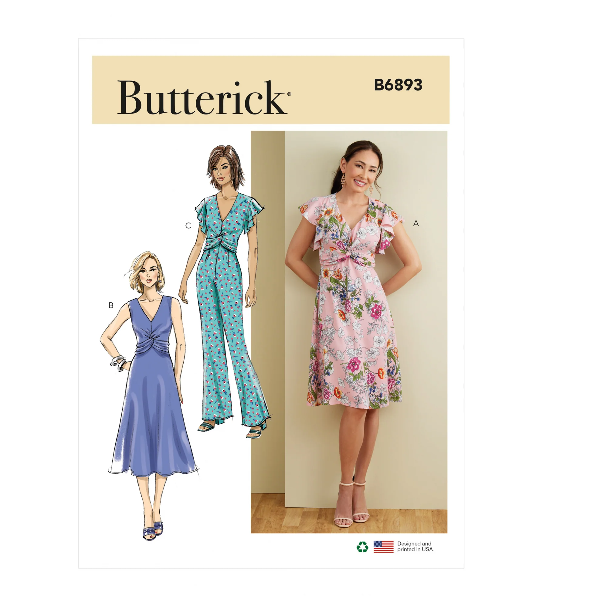 B6893 Misses' Dress and Jumpsuit