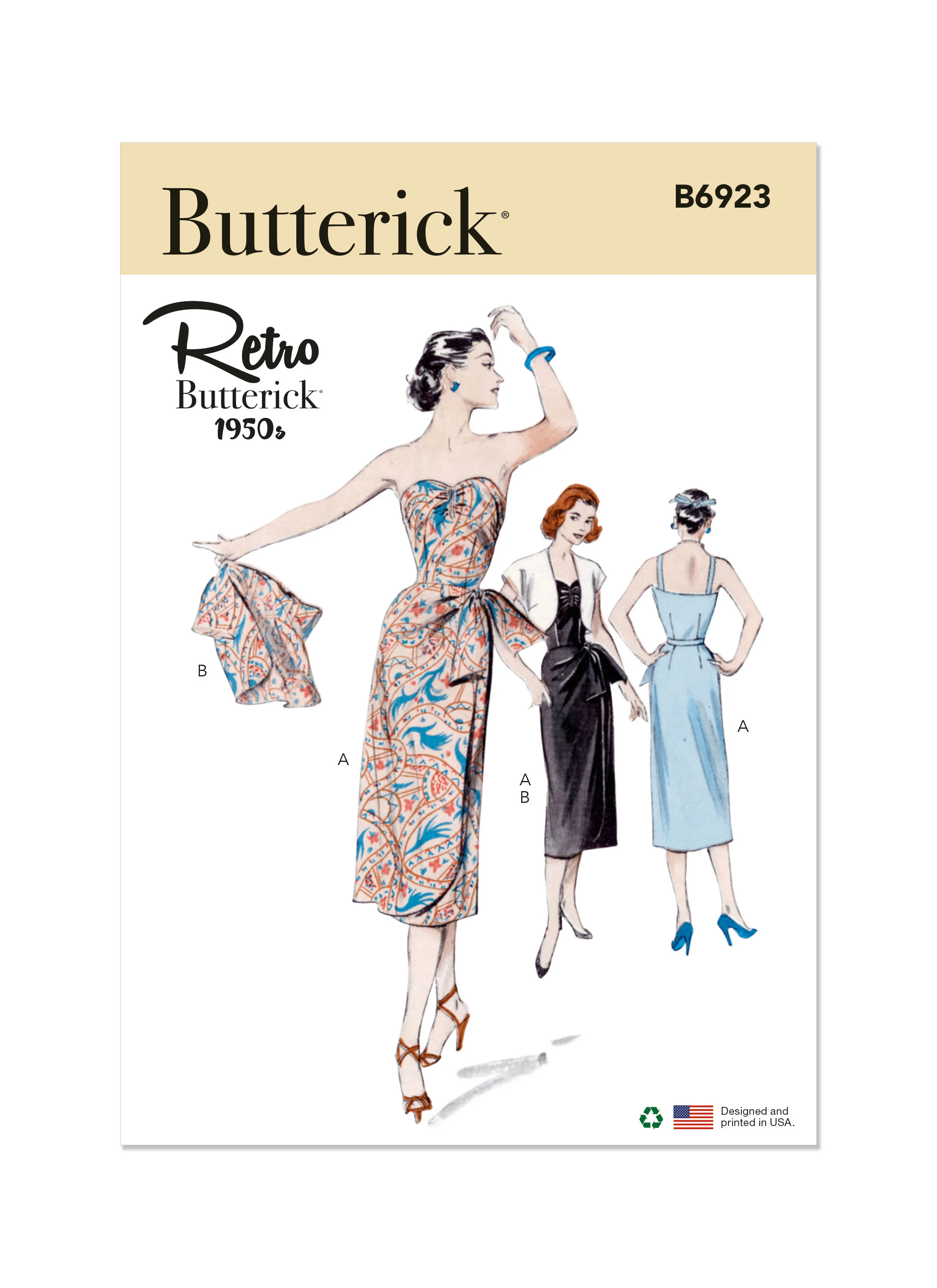 B6923 VINTAGE DRESS & JACKET (16-18-20-22-24)