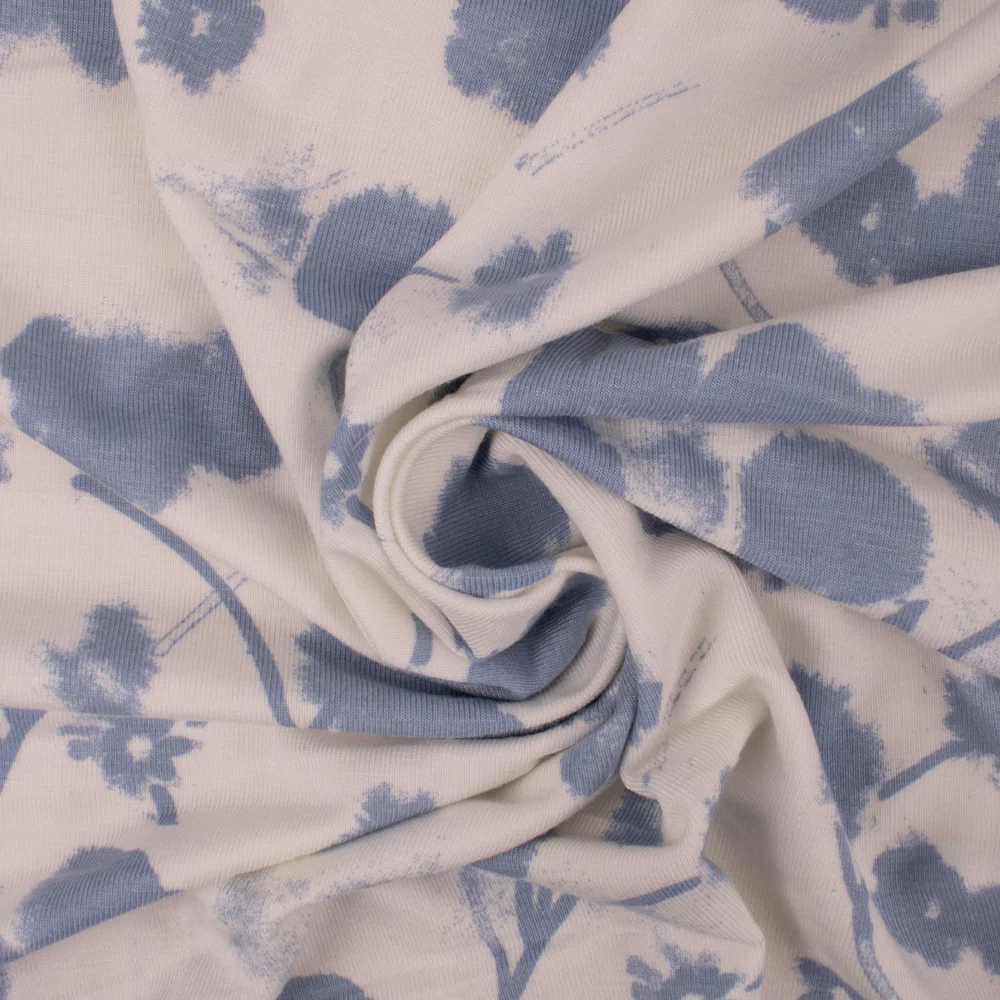 BAMBOO - Printed knit - Dandelion - Blue - Image 2