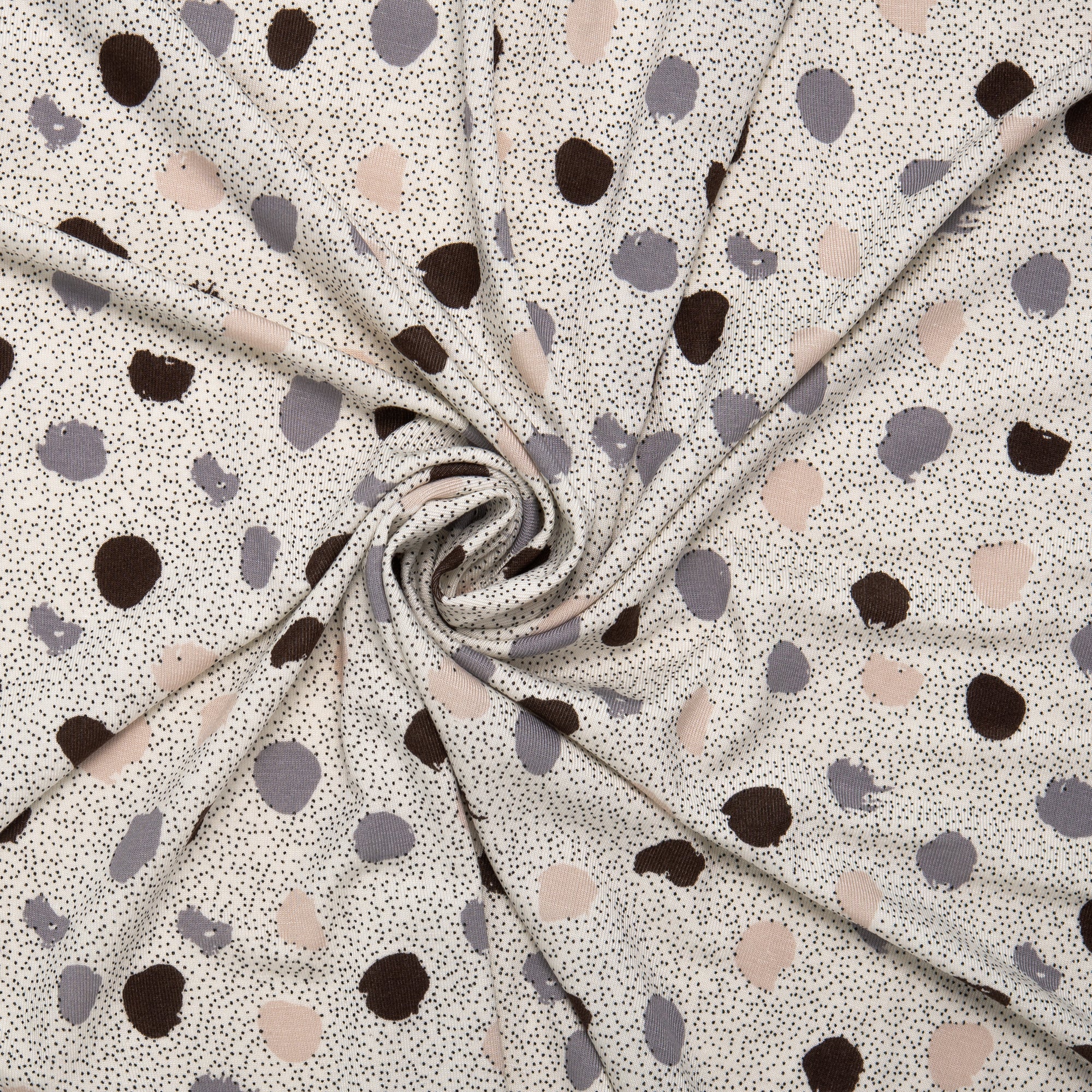 BAMBOO - Printed knit - Spots - Beige - Image 2